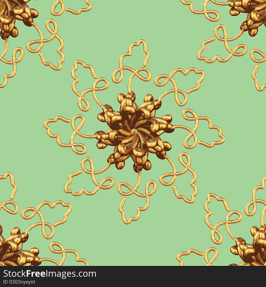 Gold Snowflake Pattern