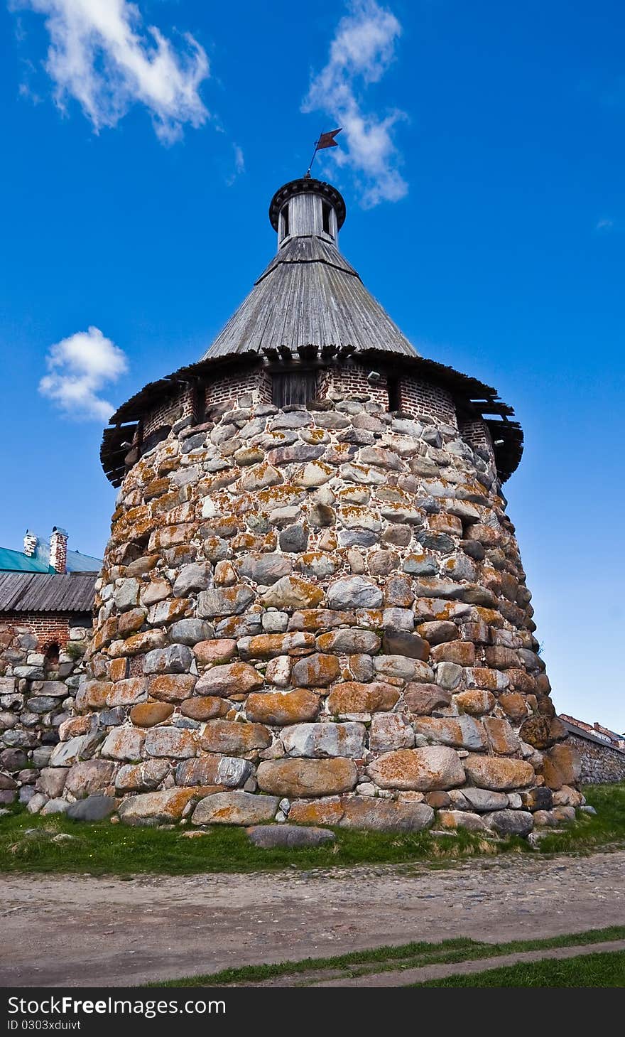 Tower of Solovetsky Orthodox monastery