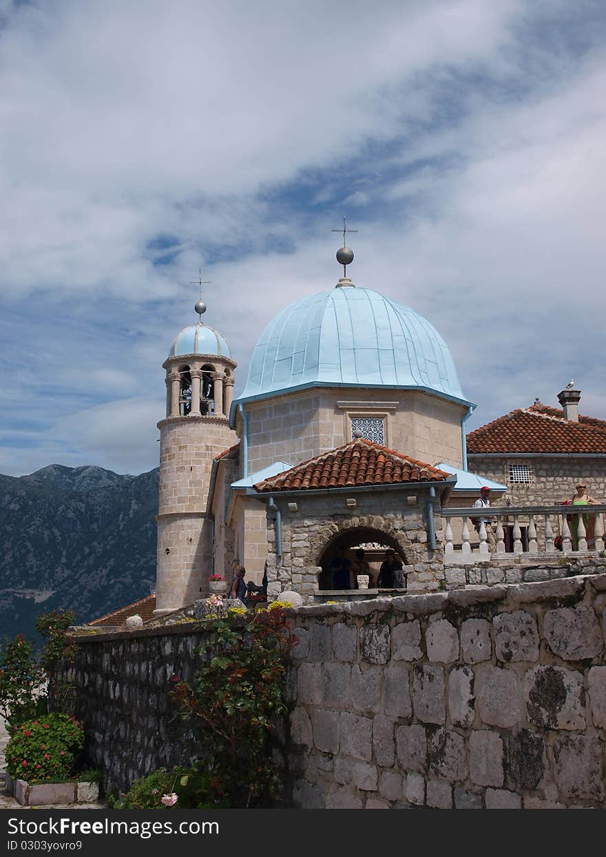 The sanctuary of Our Lady of the Rocks, Perast, Montenegro
