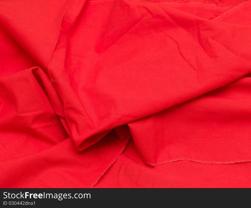 Red rough fabric for the background. Red rough fabric for the background