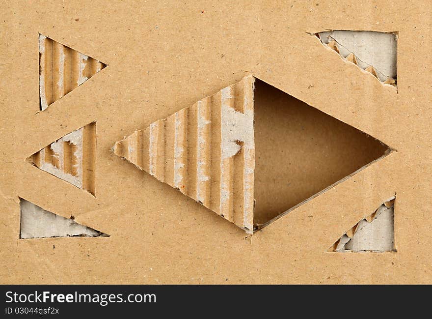 Textured cardboard frame with torn edges. Textured cardboard frame with torn edges