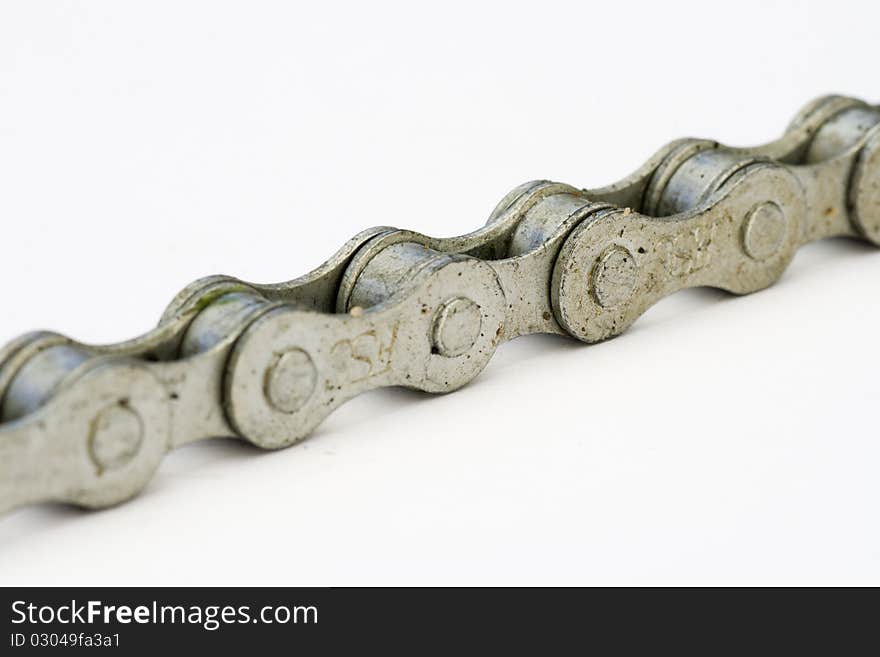 Dirty bicycle chain