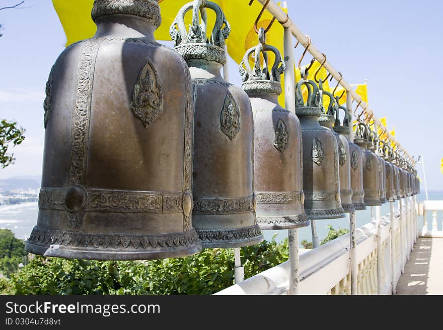 Bell in buddhist temple . Hua Hin . Thailand .