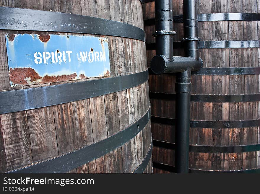 Detail of a whiskey distillery interiors, Sutherland, Scotland