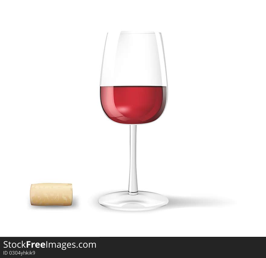 Wine glass isolated on white background. Wine glass isolated on white background.