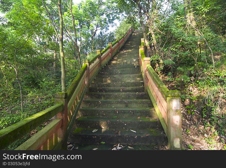 Road leading to the summit of a mountain. Road leading to the summit of a mountain