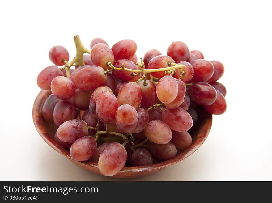 Grapes In The Wood Bowl