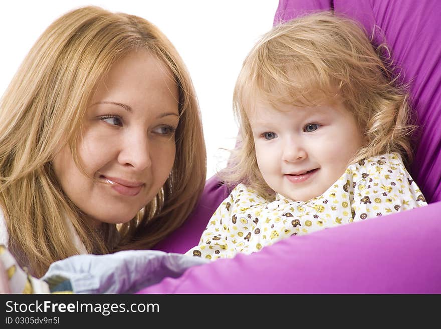 Beautiful mother with her smiling dauther. Beautiful mother with her smiling dauther