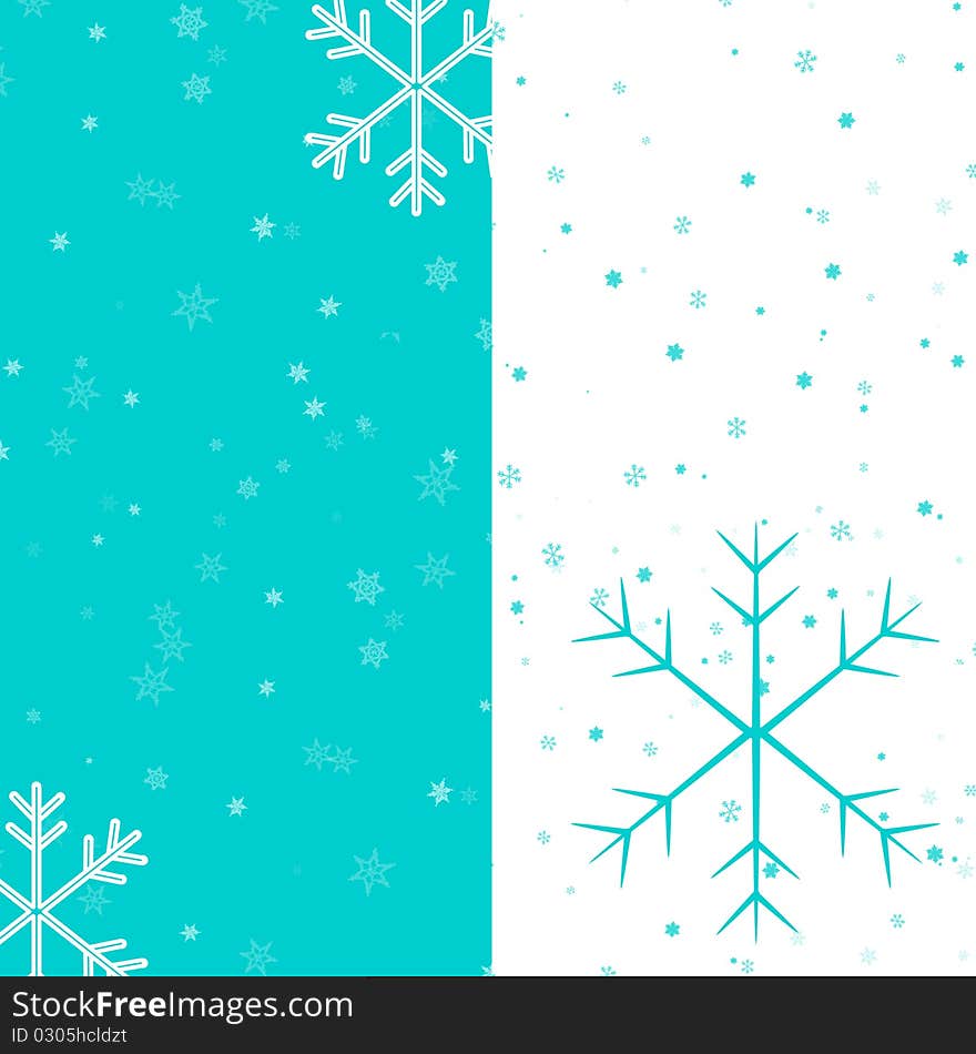 Abstract Christmas background with snowflakes