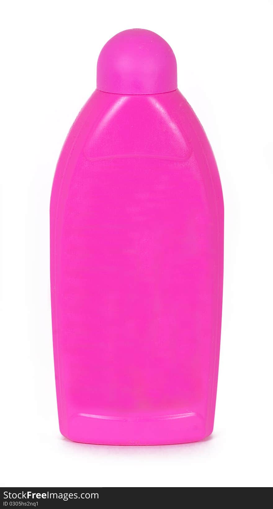 Pink detergent bottle