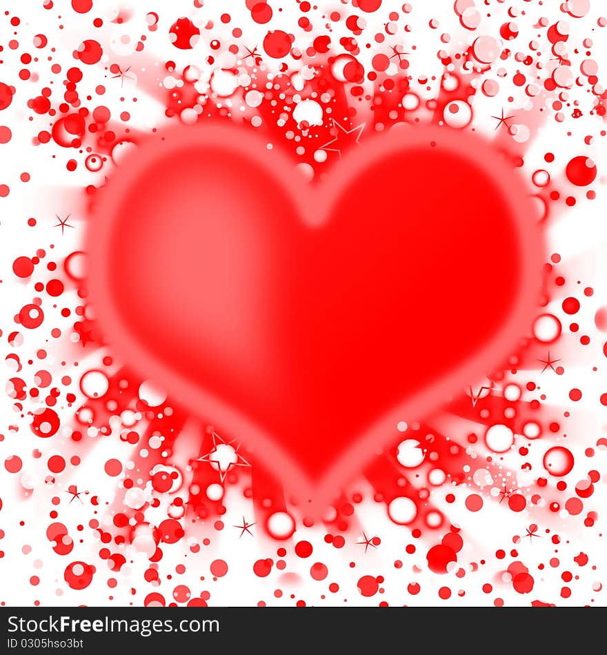 Beautiful abstract heart on a white background