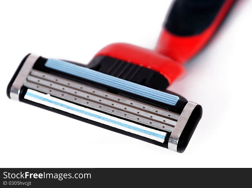 Shaving razor isolated on white