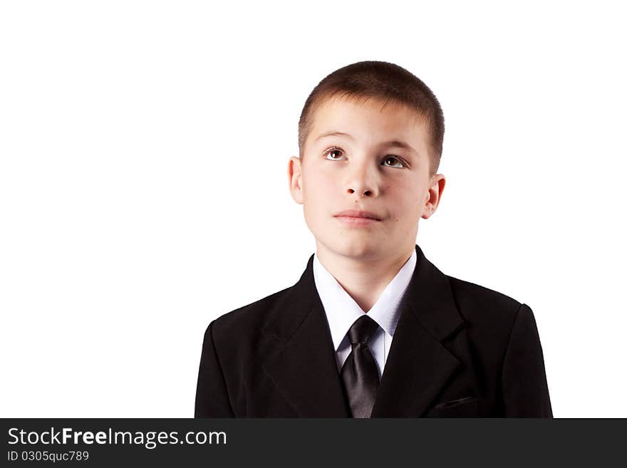 Boy, isolated on white background