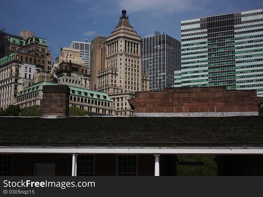 Looking the City from below. New York , America