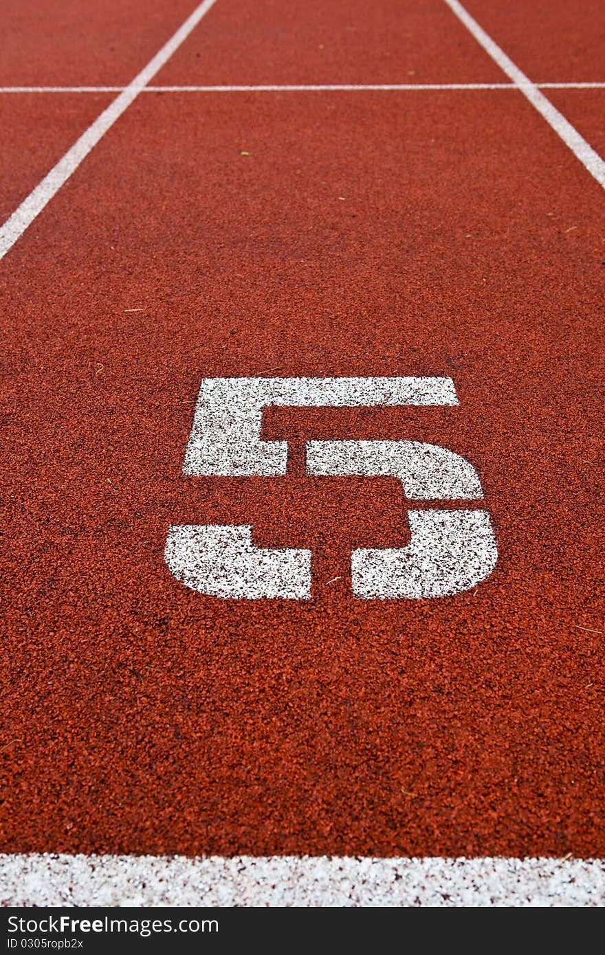 Sport grounds concept - Athletics Track Lane Numbers