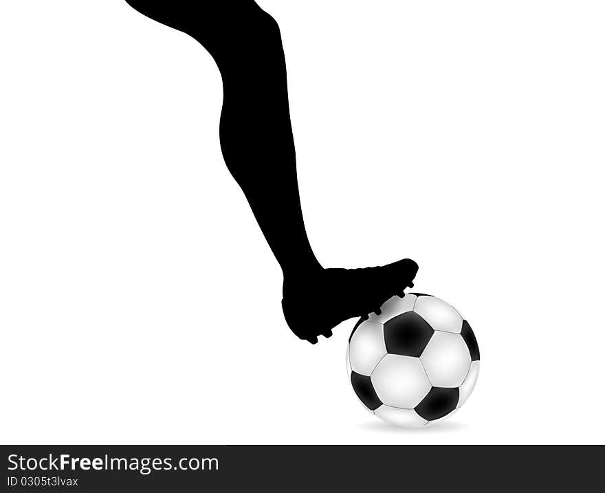 Foot over ball illustration