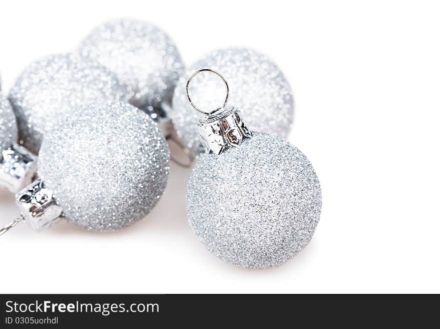 Christmas balls  isolated on white background. Christmas balls  isolated on white background