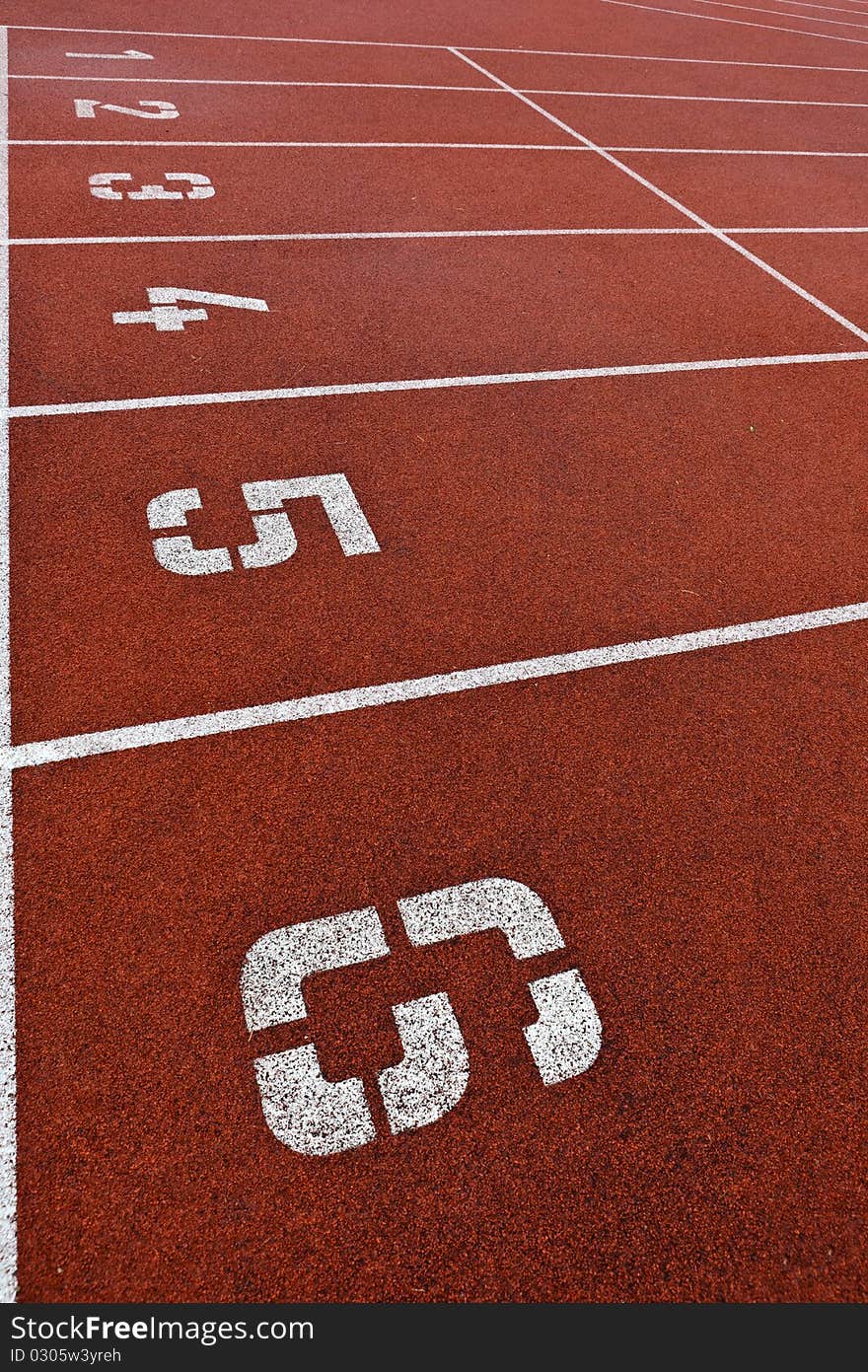 Sport grounds concept - Athletics Track Lane Numbers