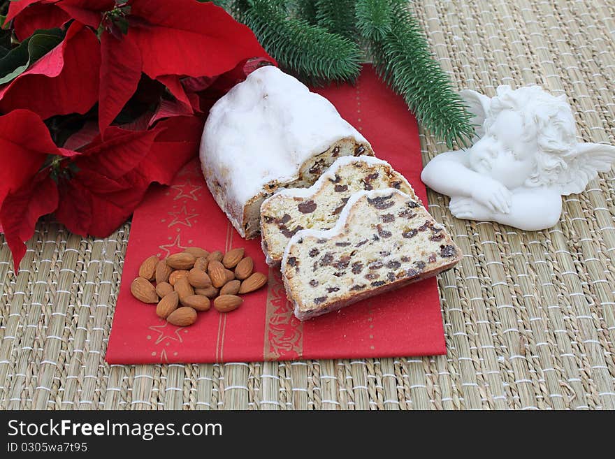 Stollen is a traditional Christmas cake from germany