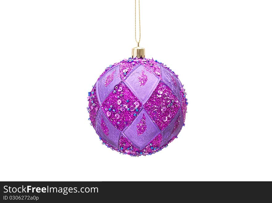 Christmas-tree decoration - a ball isolated on white