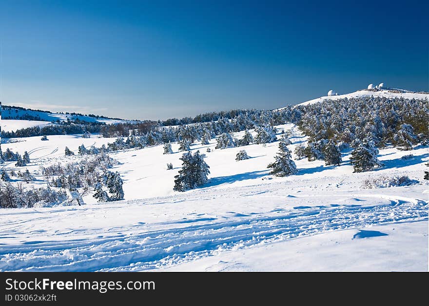 A View On A Snowy Valley