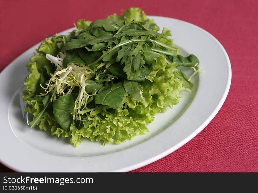 Green ingredients for a salad. Green ingredients for a salad