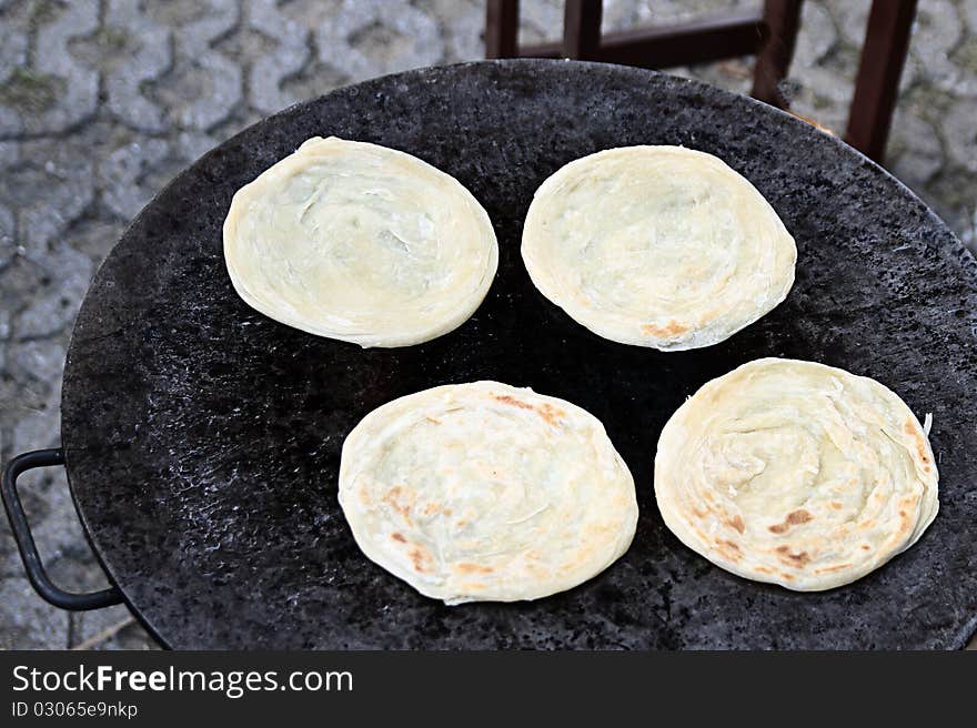 Roti On Hot Pan