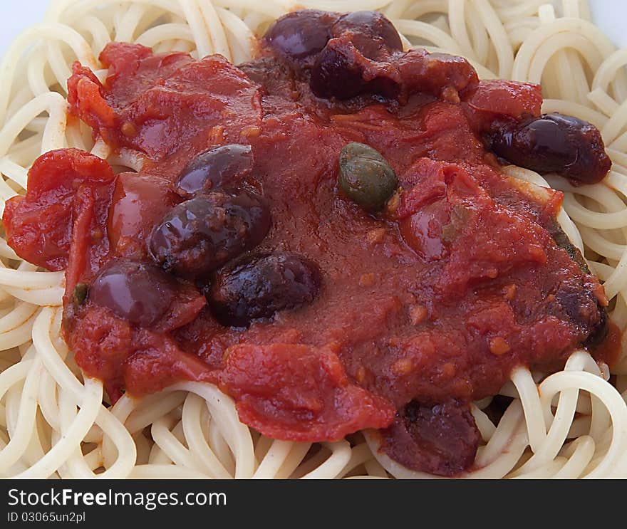 Pasta in the shape of thin wires very appreciated in Italy and China. Pasta in the shape of thin wires very appreciated in Italy and China