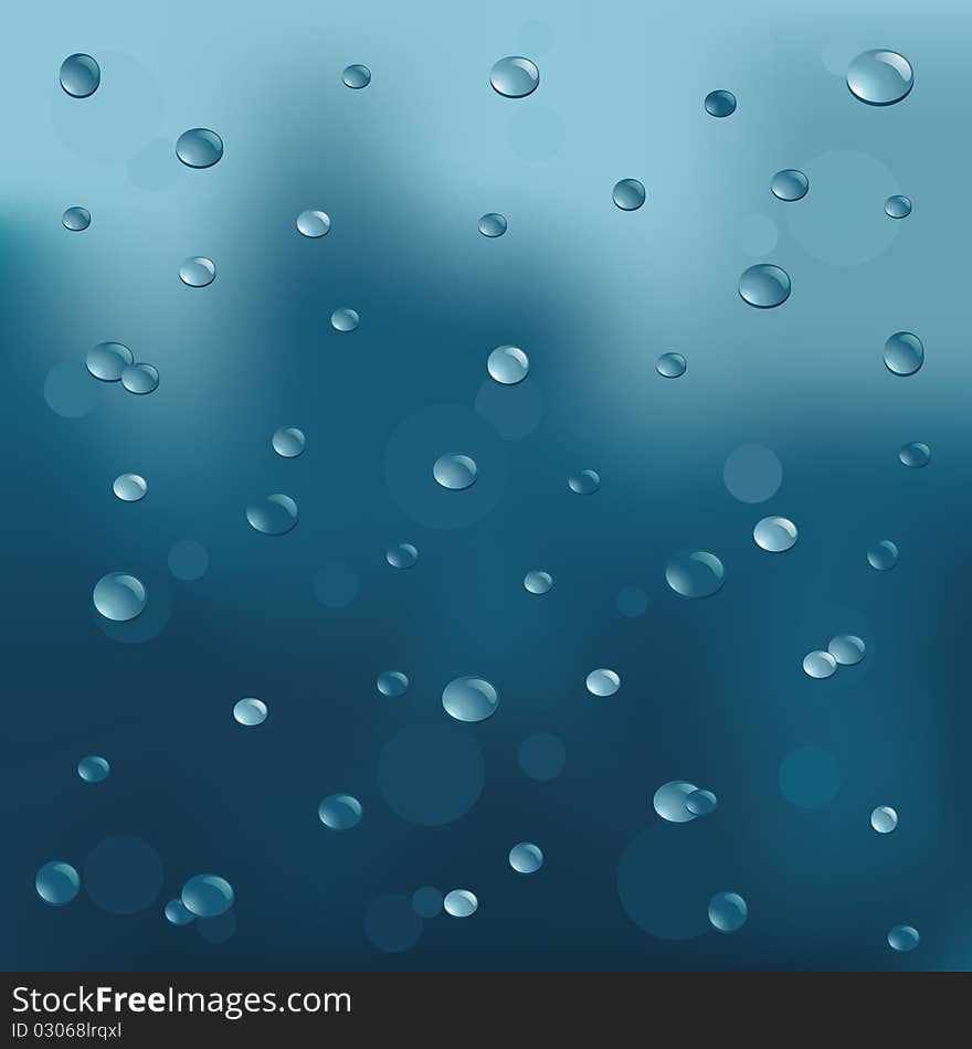 Rainy background with drops.