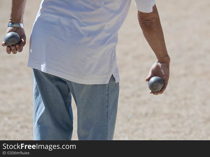 Boules (Petanque) game, French riviera