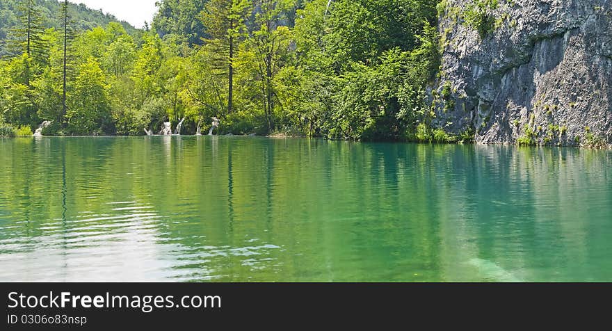 Breathtaking view in the Plitvice Lakes National Park (Croatia)