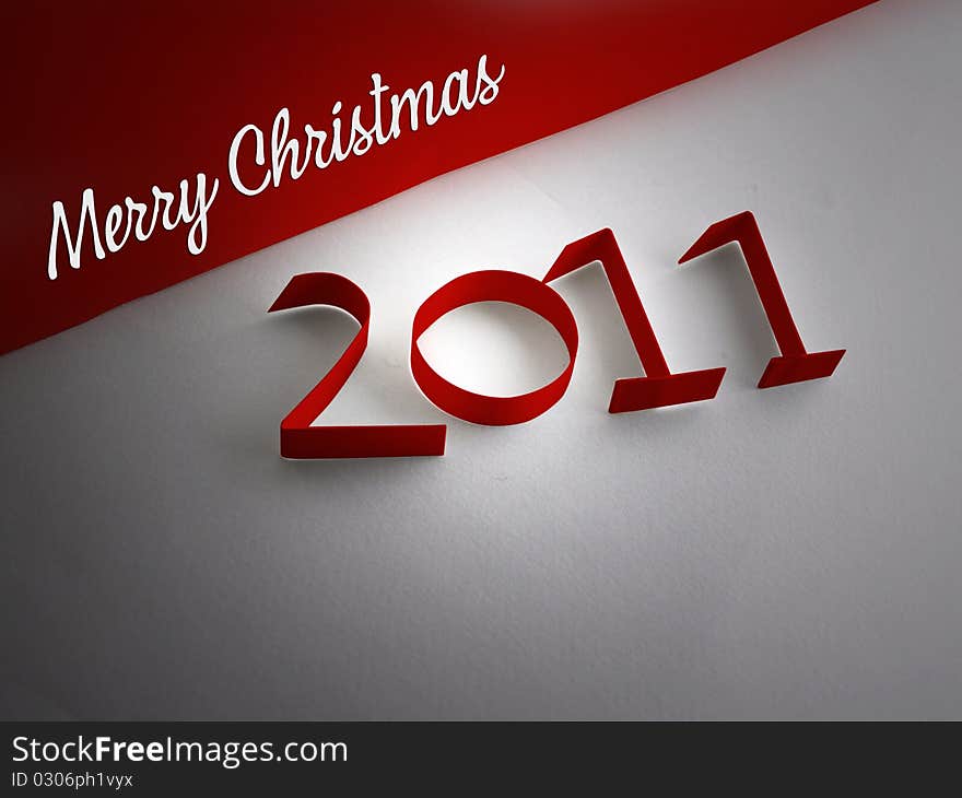 Logo 2011 merry christmas and red background. Logo 2011 merry christmas and red background