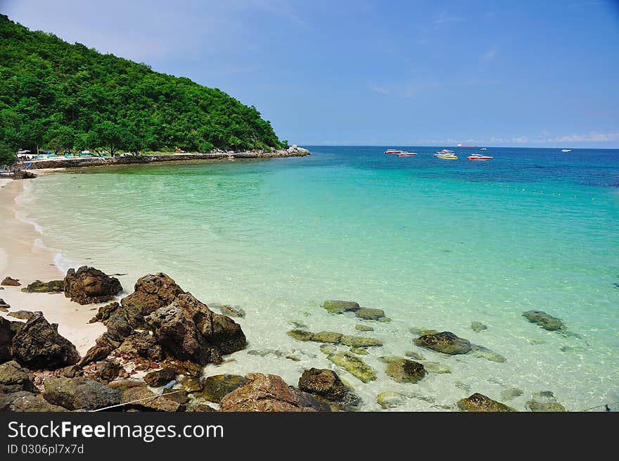 White sand, Sunshine and two of us. White sand, Sunshine and two of us