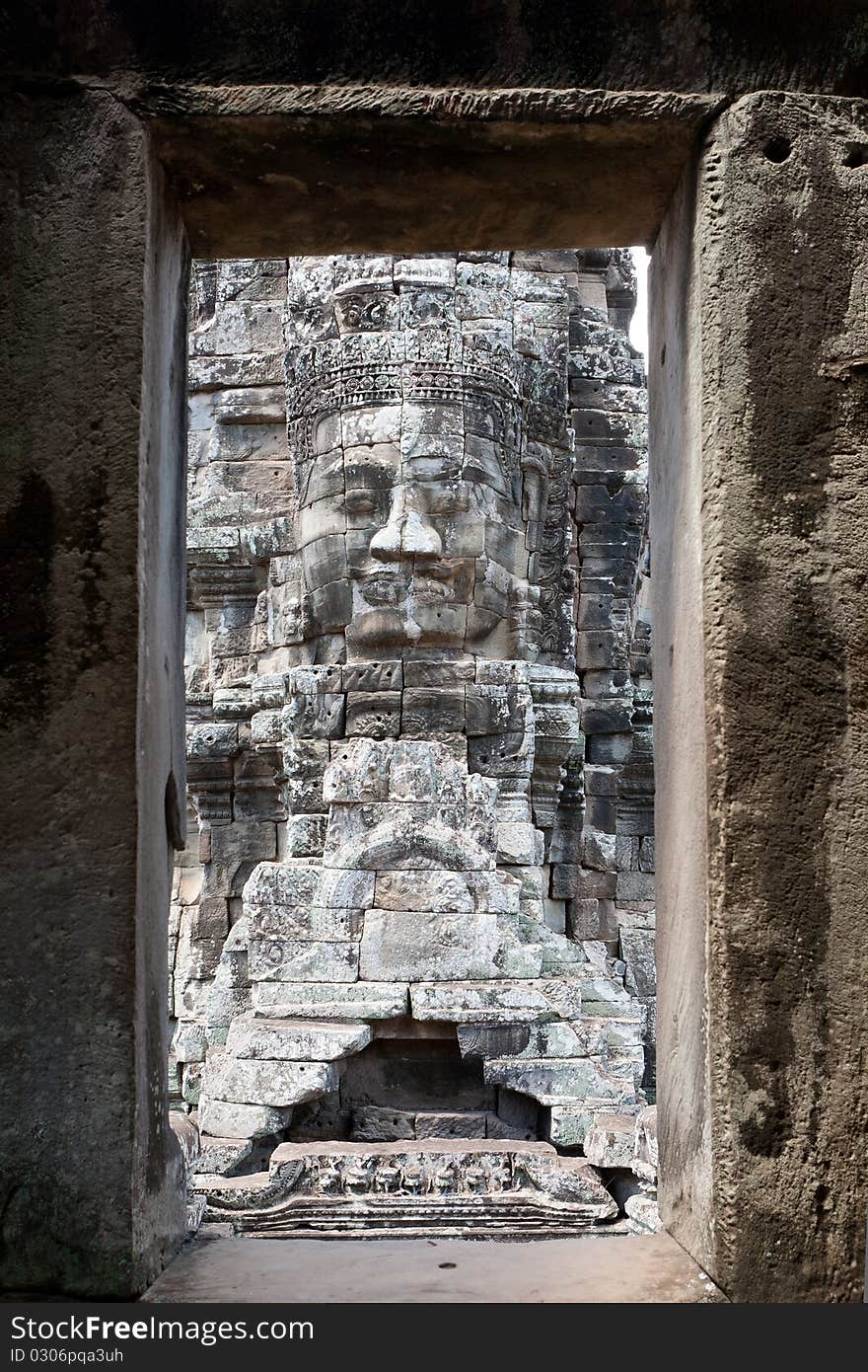 Angkor the Bayon, ancient building of Khmer in Cambodia