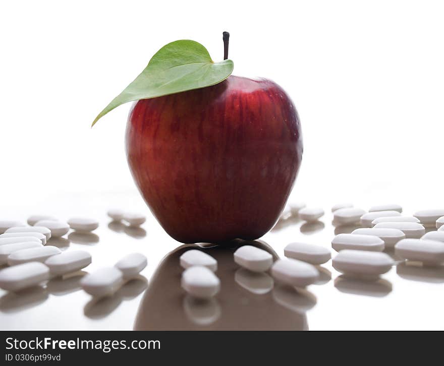 Mutant apple and pills