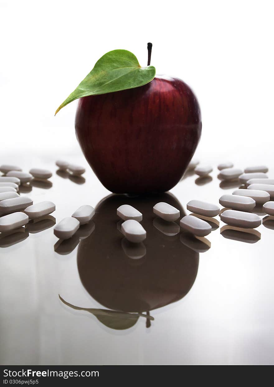 Mutant apple and pills