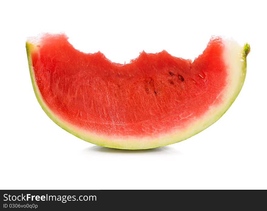 Ripe watermelon isolated on white background