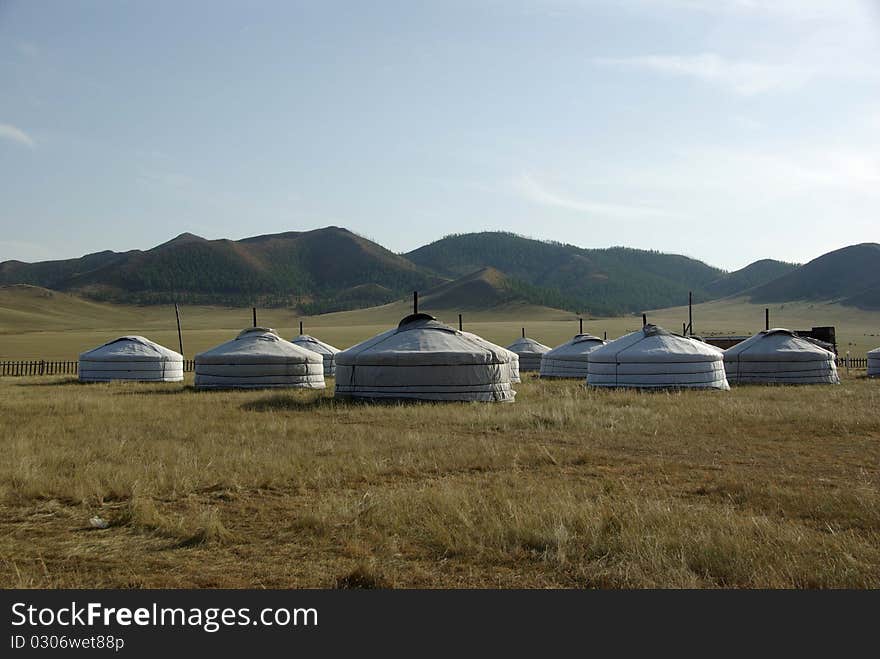 Yurt camp in Mongolia