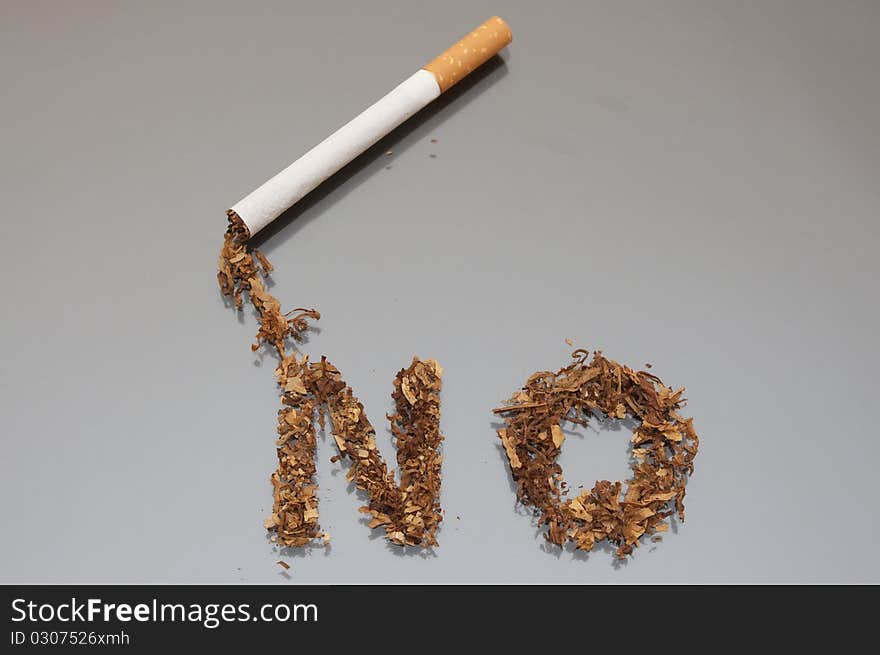 Word NO present which to strew tobacco from a cigarette. Word NO present which to strew tobacco from a cigarette