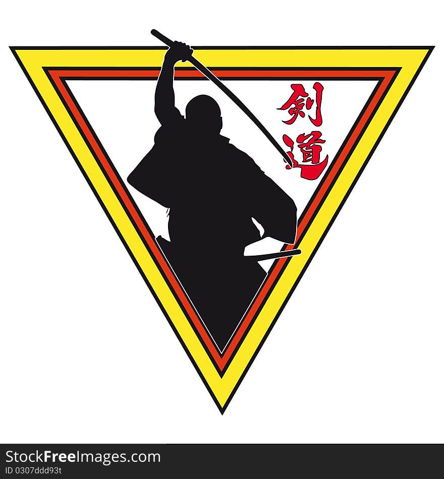 Martial Art Colored Simbol Icon.