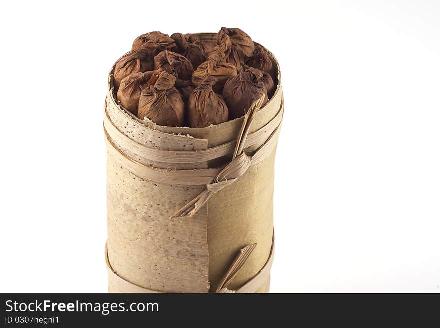 A cuban humidor isolated on a white background. A cuban humidor isolated on a white background