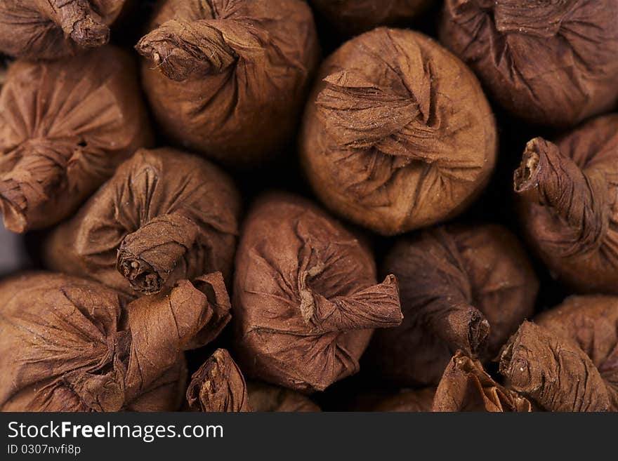 Close up of hand rolled cuban cigars. Close up of hand rolled cuban cigars