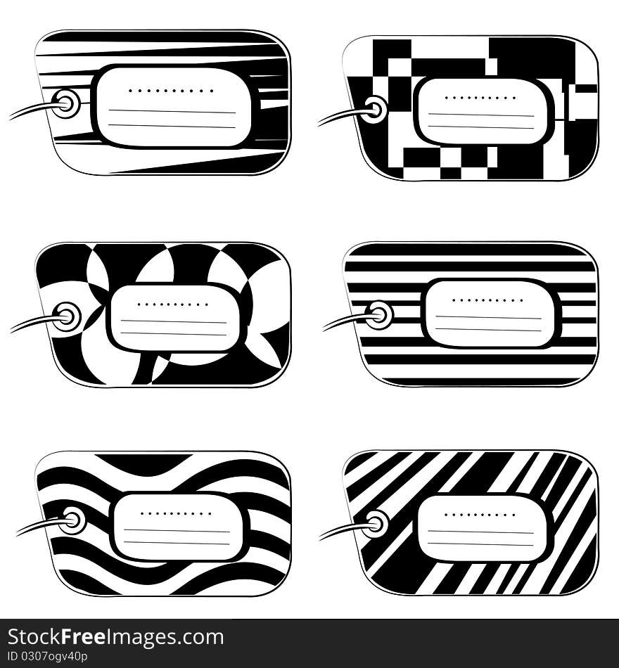 vector set of tag illustration. vector set of tag illustration