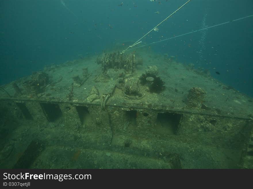 Bow of the Thistlegorm taken un the Red Sea. Bow of the Thistlegorm taken un the Red Sea.