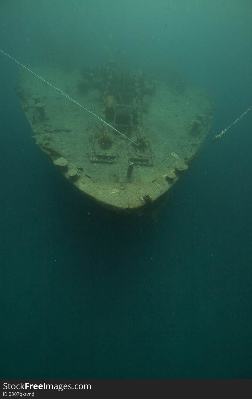 Bow of the Thistlegorm taken un the Red Sea. Bow of the Thistlegorm taken un the Red Sea.