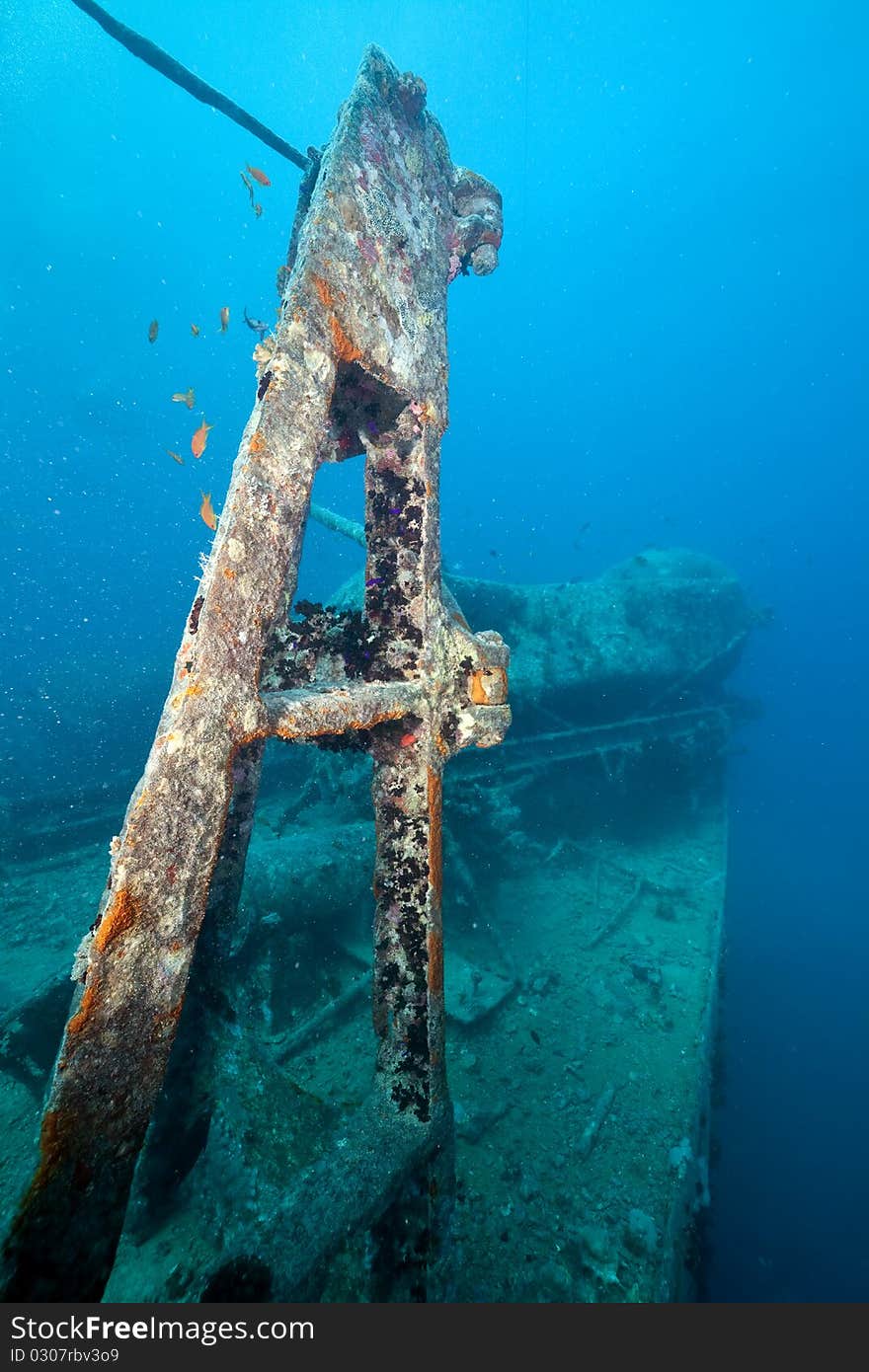 Bow side of the Thistlegorm wreck.