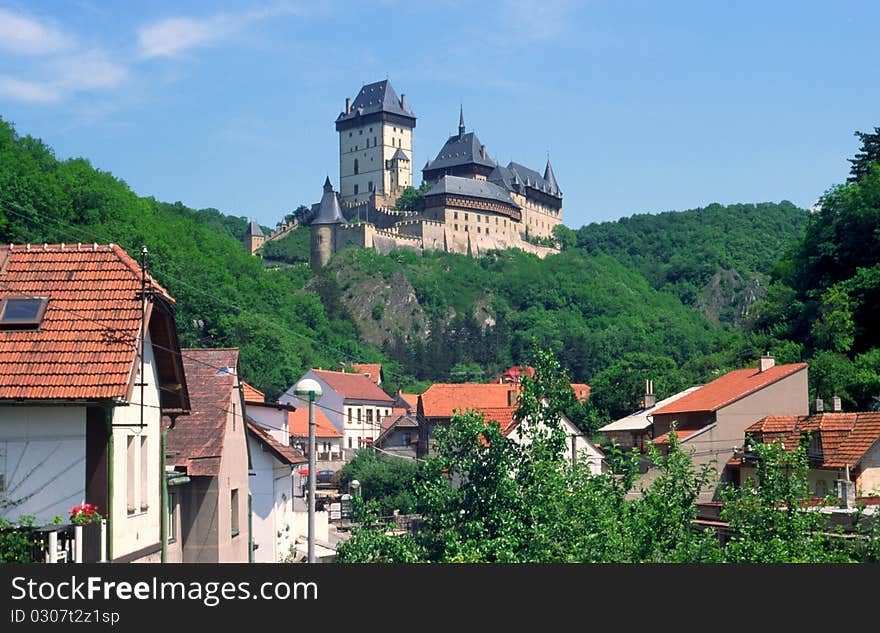 Historical castle Karlštein in Czech republic.