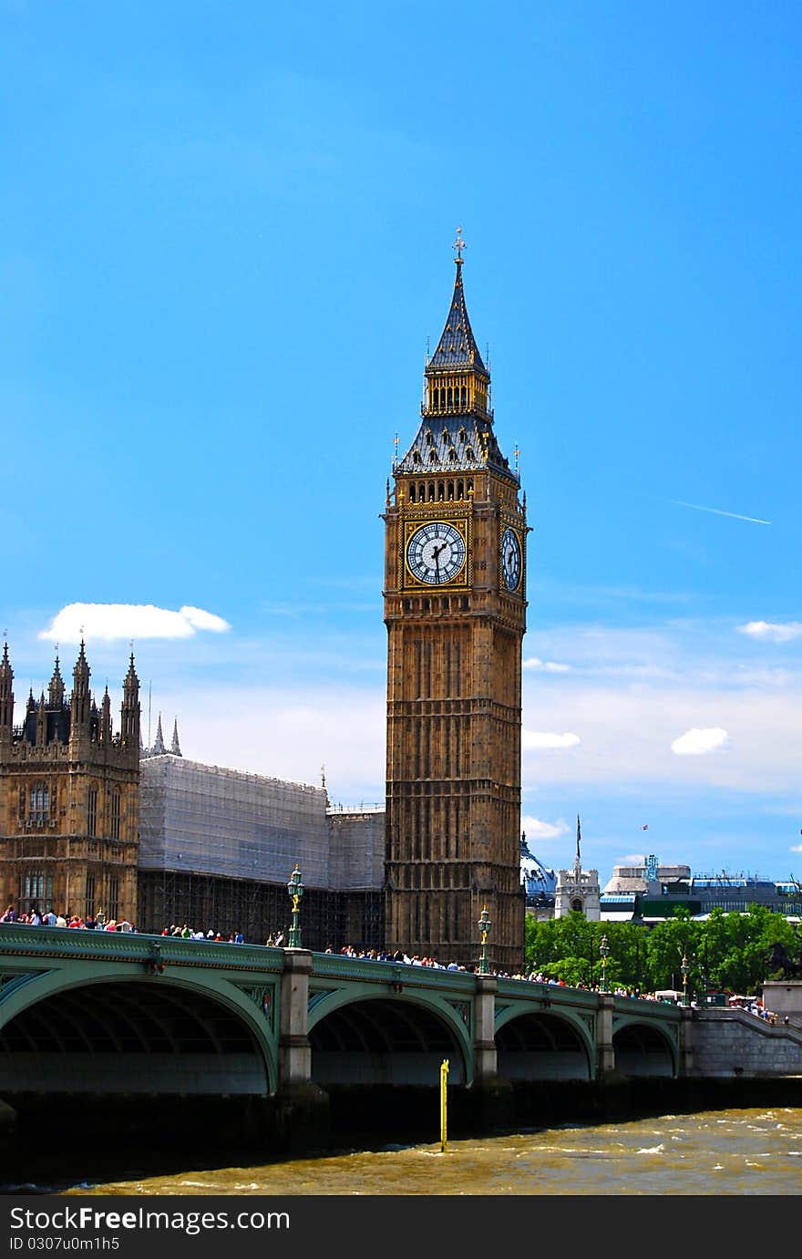 Big Ben and Westminster bridge