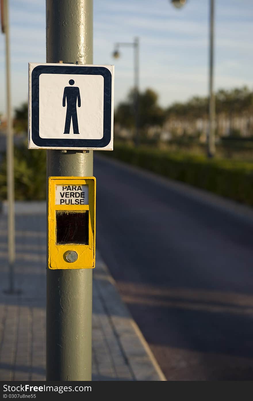 Pedestrian signal to cross street