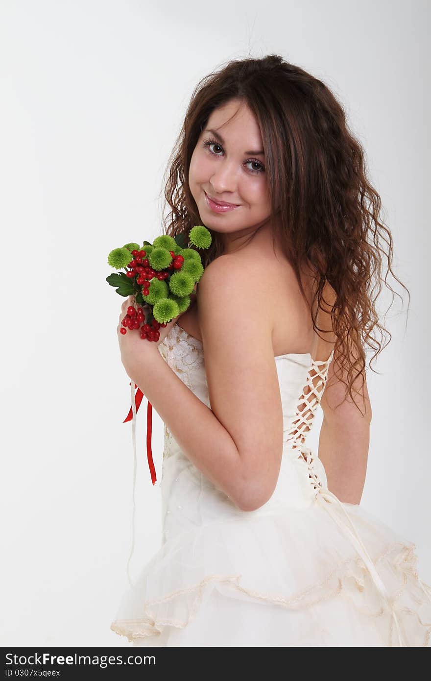 Portrait of the smiling bride